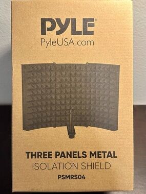 PYLE Three Panel Metal Isolation Shield - Black